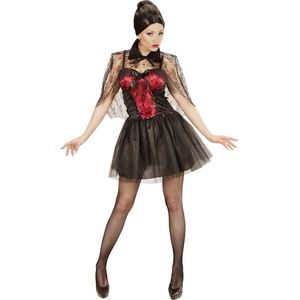WIDMANN - Sexy rode met zwarte vampier jurk voor vrouwen - M