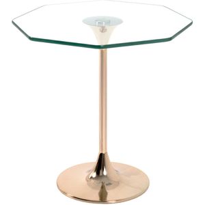 Bijzettafel | Ø45 cm x 47 cm | Goud/Glas