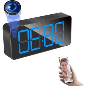 Spy Camera - Bewakingscamera Verborgen Camera HD-Klok 1080p Mini-Spionagecamera WiFi met Bewegingsdetectie en Nachtzicht Ondersteuning voor Weergave op Afstand 24 G/5 GHz WiFi
