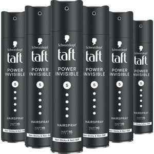 Taft - Power Invisible Haarlak - Haarstyling - Voordeelverpakking - 6 x 250 ml