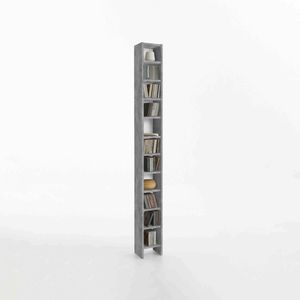 CD-wandrek Cato Beton - Breedte 18.9 cm - Hoogte 185 cm - Diepte 16.2 cm