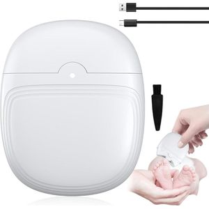Automatische elektrische nagelknipper voor volwassenen en senioren - professioneel en wit