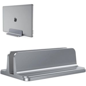 Laptop Standaard Verticale Aluminium Ruimtebesparende Laptopstandaard voor Tablets en 10-173 Inch Laptops Grijs