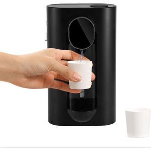 Automatische mondwasdispenser - 540 ml touchless met magnetische beker - perfect voor kinderen en volwassenen - zwart