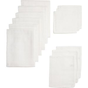 Meyco Baby Uni starterset - 12-pack - hydrofiel - white