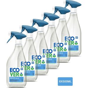 Ecover Badkamer Reiniger Spray 6 x 500 ml Voordeelverpakking - Ecologisch & Verwijdert Zeep- en Kalkaanslag