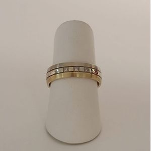 trouwring - dames - Aller Spanninga - 153 - wit/geelgoud - diamant - sale Juwelier Verlinden St. Hubert - van €1183,= voor €769,=