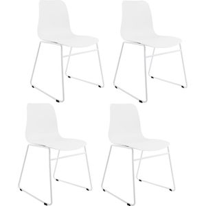 Set van 4 Kick eetkamerstoel Kiki - wit