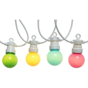 Feestverlichting lichtsnoer gekleurde lampbolletjes 950 cm - Binnen/buiten verlichting - LED lampjes