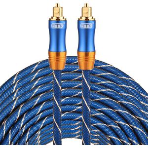By Qubix ETK Digital Toslink Optical kabel 30 meter - audio male to male - Optische kabel BLUE series - Blauw audiokabel soundbar