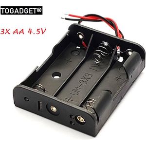 Batterijhouder 3xAA - 4,5 Volt Output - Batterijclip - batterij case - AA Battery holder, battery case, battery adapter