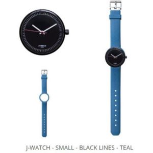 JU'STO J-WATCH horloge - blauw / zwart - 40 mm