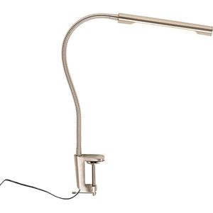 QAZQA lionard - Moderne Dimbare LED Tafellamp met Dimmer - 1 lichts - H 45.5 cm - Staal - Woonkamer | Slaapkamer | Keuken