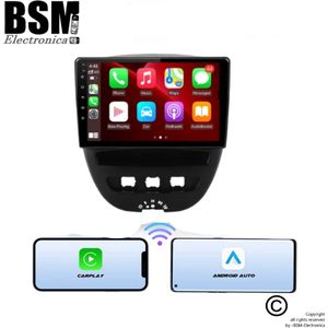 Android navigatie multimedia 9 inch draadloos Carplay en Android Citroen C1| Toyota Aygo| Peugeot 107|