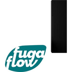 FugaFlow Eccelente Arredo Hoge Kast - 120x34.5x34.5cm - 1 deur - mat zwart - MDF - Black Friday -