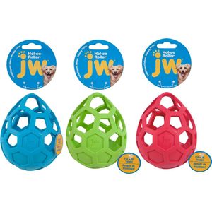 JW Hol-EE Wobbler - Hondenspeeltje - Honden speelgoed intelligentie - Rubber - Meerkleurig - ø 12 cm