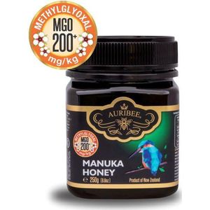 100% natuurlijke, rauwe, monoflorale Manuka honing uit Nieuw- Zeeland MGO 200+, 250 gram