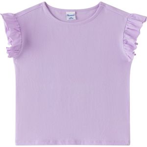 Newness Kids - paars t-shirt met ruffles - maat 98