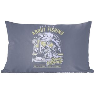 Sierkussens - Kussentjes Woonkamer - 50x30 cm - Vis - Boot - Vintage