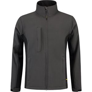 Tricorp Soft Shell Jack Bi-Color - Workwear - 402002 - Donkergrijs / Zwart - maat XS