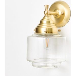 Art Deco Trade - Wandlamp Getrapte Cilinder Small Helder Royal Messing