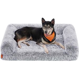FluffyHug XL hondenbed voor middelgrote en grote honden - wasbaar - 106 x 80 x 23 cm - ombre grijs