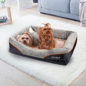 Traagschuim Hondenbed Kleine Orthopedische Hond Bed & Bank met Afneembare Wasbare Hoes en Piepend Speelgoed als Geschenk