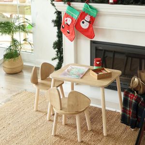 Eethoek set kinderen - Kindertafel met 2 Stoelen - Peuters tafel - Montessori