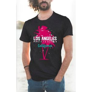 T-Shirt 789-1 Los Angeles California - Zwart, 3xL