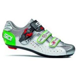 Sidi Scarpe Genius 5-Pro - Racefietsschoenen - Wit Zilver Groen - Maat 39