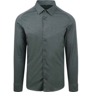 Desoto - Overhemd Strijkvrij Kent Groen - Heren - Maat L - Slim-fit