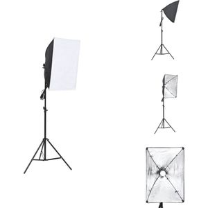 vidaXL Studiolamp LED 13W - Daglichtlamp - 5500 K - 78-230 cm - Aluminium statief - Fotostudio Set