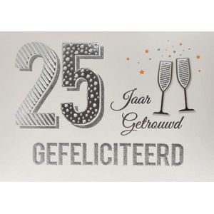 Kaart - Zizi - 25 Jaar getrouwd, gefeliciteerd - ZZ24a