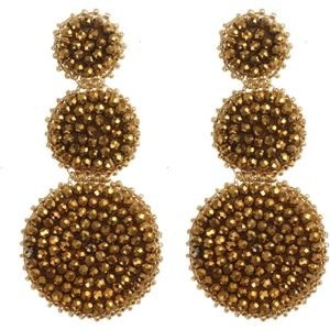 The Jewellery Club - Loiza earring gold - Oorbellen - Dames oorbellen - Kralen oorbellen - Goud - 8 cm