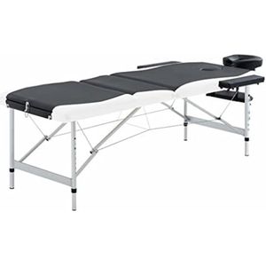 Gratyfied - Behandeltafel - Behandeltafel Inklapbaar - Massagetafel Inklapbaar - Behandelbank - Behandelbank Inklapbaar - Zwart Wit