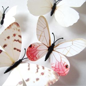 Knaak 3D Vlinders - Kleurrijke Muurdecoratie Vlinders Voor De Babykamer - Wit