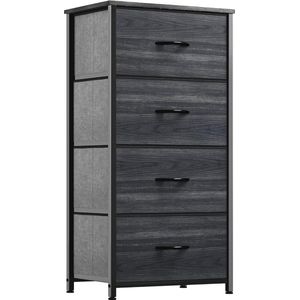 Ladekast met 4 Laden voor Slaapkamer en Woonkamer - Stoffen Dressoir met Metalen Frame