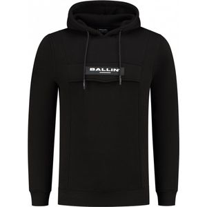 Ballin Amsterdam - Heren Slim fit Sweaters Hoodie LS - Black - Maat L