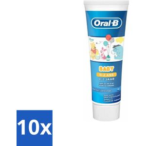 Oral-B Baby - Tandpasta - 0-2 Jaar - Suikervrij - Winnie De Poeh - 75 ml - Bulkverpakking - 10 stuks