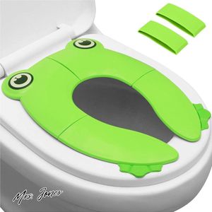 Mrs. Jones Deluxe Opvouwbare siliconen wc-bril - Reis-wc-bril voor kinderen - Draagbaar - Slipvaste kussentjes - Recyclebaar