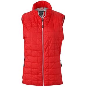 James and Nicholson Vrouwen/dames Hybride Vest (Licht rood/zilver)