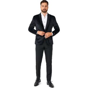 OppoSuits Deluxe Dinner Jacket - Jet Set Black - Heren Blazer - Colbert - Zwart - Maat EU 56