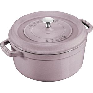 Staub Cocotte 24 cm - Rond, Kersenbloesem, Gietijzer, incl. inductie