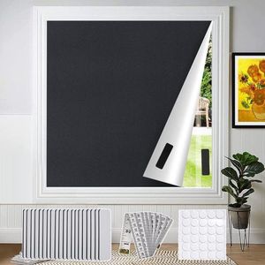 Bekeify Verduisteringsstof 300×145 cm Verduisterende Jaloezie Tijdelijke Verduisteringsgordijnen Draagbare Verduisterend Rolgordijn Met Zachte Liniaal 20 Klittenband en 30 Zelfklevende Tapes