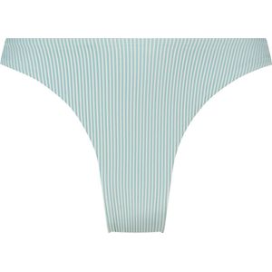 Hunkemöller Fiji rib high leg r Dames Bikinibroekje - Blauw - Maat XL