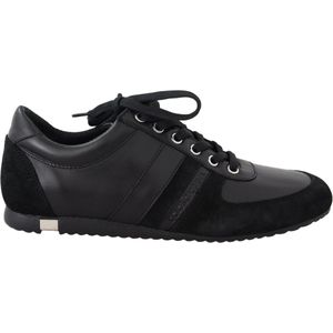 Dolce & Gabbana - Black Logo Leather Casual Sneakers Shoes