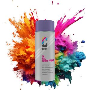 CROP Spuitbus RAL 4005 Blauwlila - Mat - 400ml - Spuitbus verf Lila - 100% kleurecht - Sneldrogend - Binnen & Buiten - RAL4005