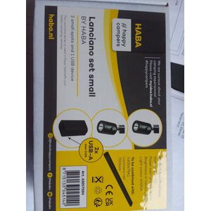 Haba Lanciano set small - 2 x spot en 1 x USB aansluiting - passend op Lanciano rail (excl) - 12 Volt