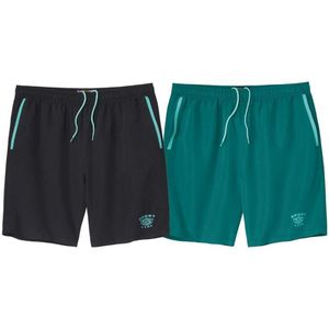 ATLAS FOR MEN - Set van 2 sportieve microvezel shorts - Heren - Verkrijgbaar in grote maten - 4XL