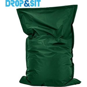 Drop & Sit Zitzak Nylon - DonkerGroen - 100 x 150 cm - Voor Binnen en Buiten